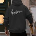 Musical Notes Music Dad Text In Treble Clef T-Shirt T-Shirt Men's Hoodie Back Print