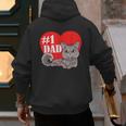 Nebelung Cat 1 Dad Father's Day Daddy Heart Decor For Men Women Kids Men's Hoodie Back Print