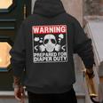 New Dad Prepared For Diaper Duty Daddy Diaper Duty Men's Hoodie Back Print New Dad Prepared For Diaper Duty Daddy Diaper Duty Men's Hoodie Back Print