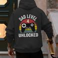 New Dad Shirt Dad Level 4 Unlocked For 4 Kids Gaming Men's Hoodie Back Print