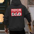 Ninja Dad Matching Family Ninja Warrior Men's Hoodie Back Print