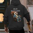 Old Buzzard Bird Old Man Grandpa Recliner Dads Joke Men's Hoodie Back Print