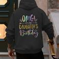 OMG It's My Daughter's Birthday Happy Bday Tie Dye Mom Dad Small Men's Hoodie Back Print
