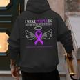 Pancreatic Cancer I Wear Purple In Memory Of My Dad Men's Hoodie Back Print Pancreatic Cancer I Wear Purple In Memory Of My Dad Men's Hoodie Back Print
