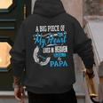 My Papa Lives In Heaven Shirt Memorial Day Papa Dad Grandpa Men's Hoodie Back Print