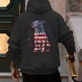 Patriotic Pitbull American Flag 4th Of July Dog Pitbull Dad Men's Hoodie Back Print