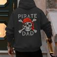 Pirate Dad Shirt Jolly Roger Crossbones Skull Halloween Men's Hoodie Back Print