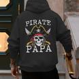 Pirate Papa Skull Family Matching Costume Dad Grandpa Men Men's Hoodie Back Print