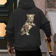 Pitbull I Love Dad Pit Bull Terrier Pettie Dog Owner Father Men's Hoodie Back Print