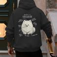 Pomeranian Anatomy Cute Pet Pom Mom Dog Dad For Men Women Girls Kids Men's Hoodie Back Print