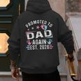 Promoted To Dad Again Est 2026 Vintage Dad Men's Hoodie Back Print