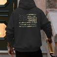 Promoted To Daddy Est 2026 Camo USA Flag New Dad 2026 Men's Hoodie Back Print