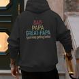 Promoted To Great Papa 2024 Fathers Day First Time Dad Men's Hoodie Back Print Promoted To Great Papa 2024 Fathers Day First Time Dad Men's Hoodie Back Print