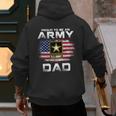 Proud To Be An Army Dad With American Flag Veteran Men's Hoodie Back Print