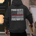 Proud Dad Of a Firefighter Fireman Parent Men's Hoodie Back Print