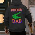 Proud Dad Of A Gator Unique Idea For Fathers Day Men's Hoodie Back Print