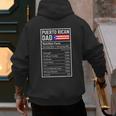 Puerto Rican Dad Nutrition Facts Pride Father's Day Men's Hoodie Back Print