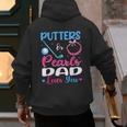 Putters Or Pearls Dad Loves You Gender Reveal Family Men's Hoodie Back Print