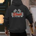 Race Car Birthday Party Racing Family Dad Pit Crew Men's Hoodie Back Print