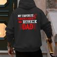 Red Cheer Dad Family Father Cheerleader Squad Men's Hoodie Back Print
