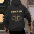 Retirement Grandpa Hunting Deer Elk Retired Hunter Dad Men's Hoodie Back Print