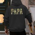 Retro Camo Hunting Papa Old Camo Dad Father’s Day Daddy Men's Hoodie Back Print