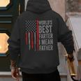 Retro Dad World's Best Farter I Mean Father Vintage Flag Usa Men's Hoodie Back Print