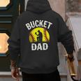 Retro Daddy Bucket Dad Softball Girl Men's Hoodie Back Print