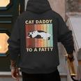 Retro Fat Chonk Dad Tee Cat Daddy To A Fatty Men's Hoodie Back Print