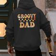 Retro Groovy Dad Matching Family 1st Birthday Party Men's Hoodie Back Print