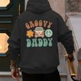 Retro Groovy Daddy Matching Family Birthday Party Men's Hoodie Back Print