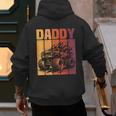 Retro Monster Truck Daddy Matching Family Birthday Party Men's Hoodie Back Print
