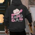 Rodeo Dad Pink Cowgirl 1St Birthday Family Matching Men's Hoodie Back Print