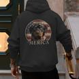 Rottie Dog Mom Dad 'Merica Rottweiler Men's Hoodie Back Print Rottie Dog Mom Dad 'Merica Rottweiler Men's Hoodie Back Print