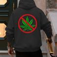 Say No Cannabis Anti-Marijuana Retro Weed Parent Dad Mom Men's Hoodie Back Print