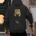 Scottish Fold Cat Pocket Cat Mom Cat Dad Cat Lover Men's Hoodie Back Print