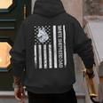 Shepherd Dad USA Flag White German Shepherd Men's Hoodie Back Print