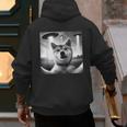 Shiba Inu Dog Dad Mom Graphic Selfie UFOs Weird Aliens Men's Hoodie Back Print