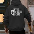 Soccer Fan Humor I Yell Because I Care Soccer Dads Men's Hoodie Back Print