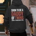 Soon To Be Dad Twins Fatherhood Pregnancy Announcement New D Men's Hoodie Back Print