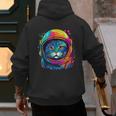 Space Cat Mom Cat Dad Men Women Kids Astronaut Space Men's Hoodie Back Print