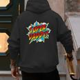 Super Daddy Comic Book Superhero Father's Day Men's Hoodie Back Print
