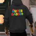 Super Gamer Dad Unleashed Celebrating Fatherly Powers Men's Hoodie Back Print