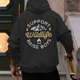 Support Wildlife Raise Boys Parent Mom & Dad Men's Hoodie Back Print