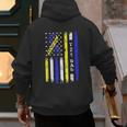 T21 Dad American Flag Down Syndrome Awareness Men's Hoodie Back Print