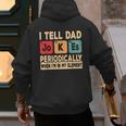 I Tell Dad Jokes Periodically Retro Papa Fathers Day Men Men's Hoodie Back Print