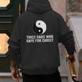 Thicc Dads Who Vape For Christ Father Day Men's Hoodie Back Print Thicc Dads Who Vape For Christ Father Day Men's Hoodie Back Print