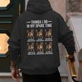 Things I Do In My Spare Time German Shepherd Dog Dad Mom Men's Hoodie Back Print