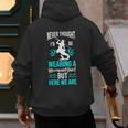 Never Thought I'd Be Wearing a Mermaid Dad Small Men's Hoodie Back Print
