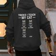 Tricks I Teach My Cat Cat Owner Kitten Dad Mom Kitty Men's Hoodie Back Print